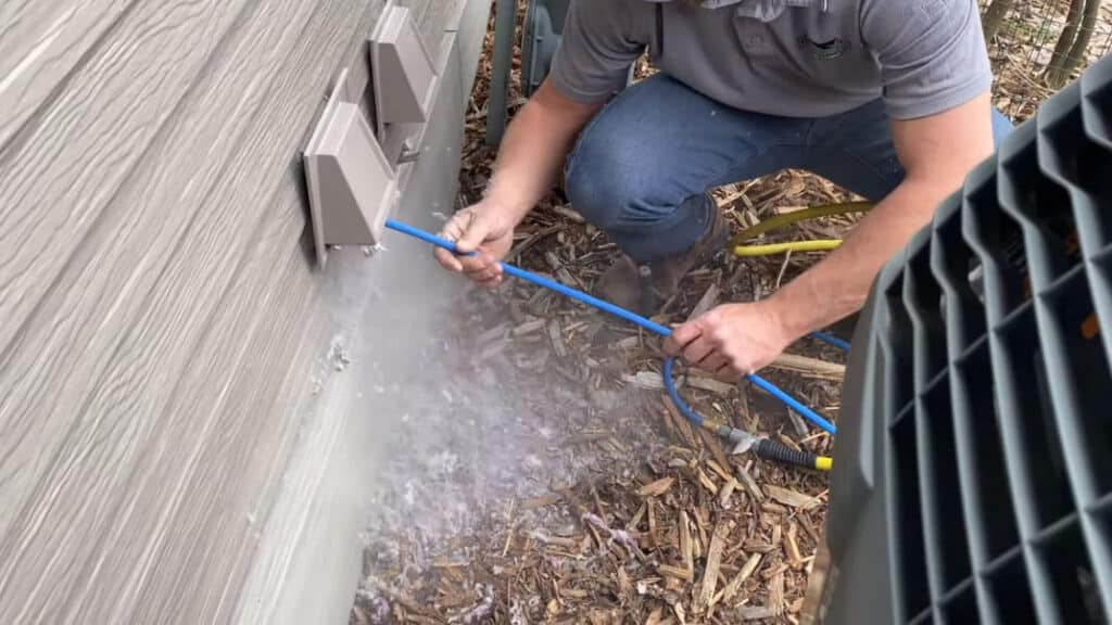 dryer vent service being performed on an arizona home